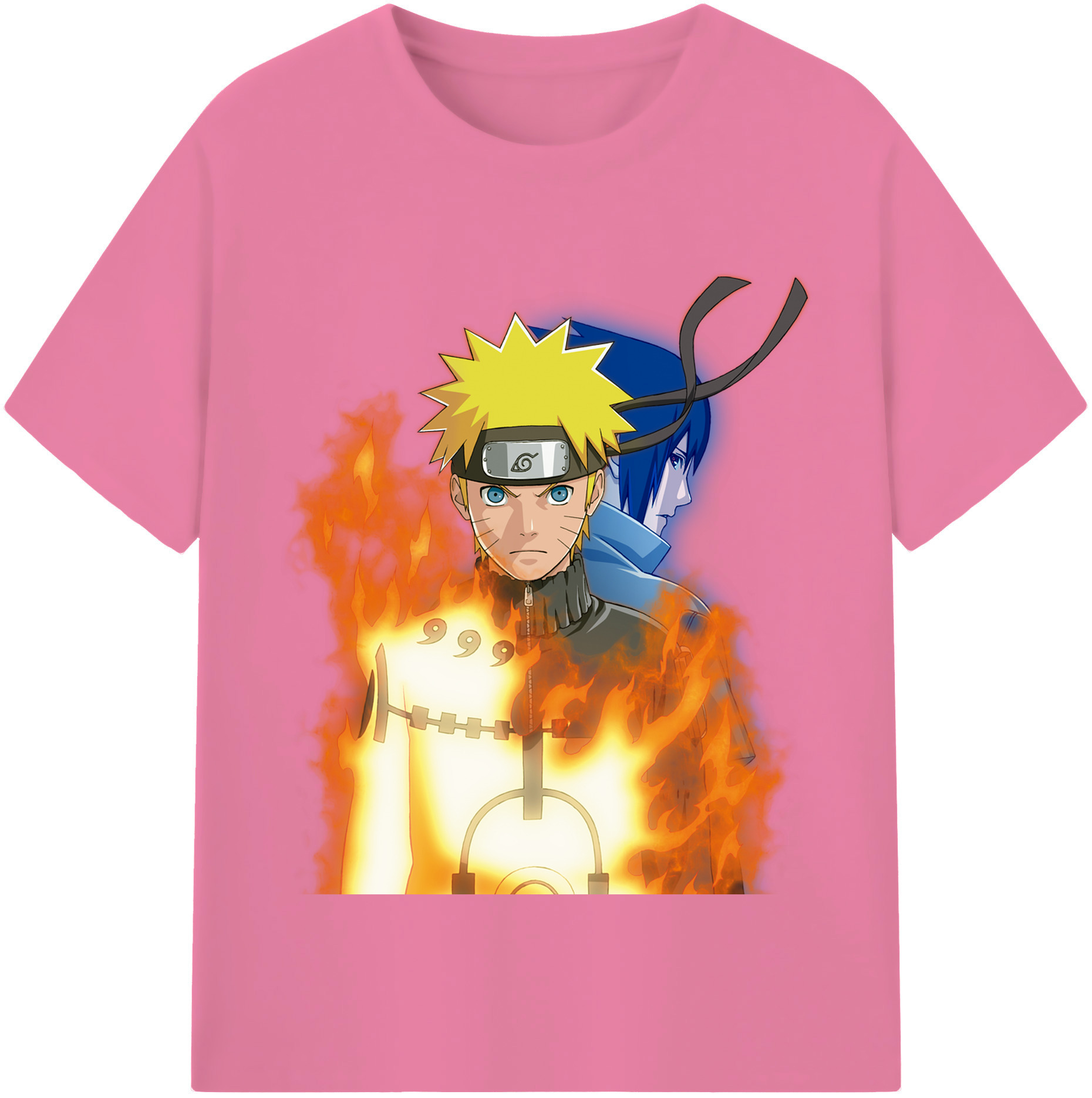 （画像用） NARUTO -ナルト- うずまき ナルト Uzumaki Naruto 綿100％半袖Tシャツ（フロントプリント）